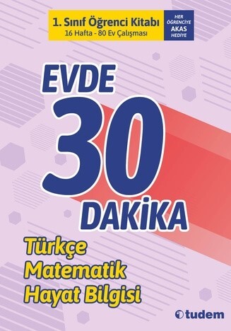 1.Sınıf EVDE 30 DAKİKA 2.Dönem - TUDEM EĞİTİM YAYINLARI