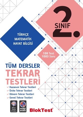 2.Sınıf BLOKTEST TÜM DERSLER Tekrar Testleri - TUDEM EĞİTİM YAYINLARI