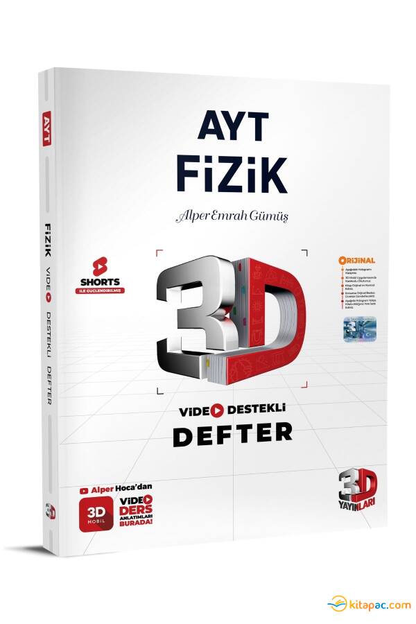 3D AYT FİZİK VİDEO DESTEKLİ DEFTER - 1