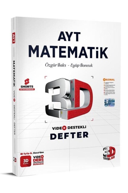 3D AYT MATEMATİK VİDEO DESTEKLİ DEFTER - 3D YAYINLARI