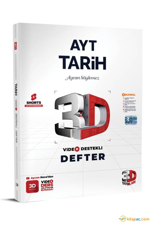 3D AYT TARİH VİDEO DESTEKLİ DEFTER - 1