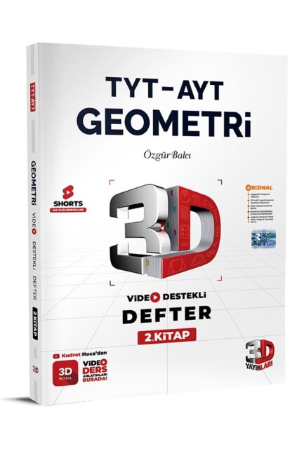 3D TYT-AYT GEOMETRİ 2.KİTAP VİDEO DESTEKLİ DEFTER - 3D YAYINLARI