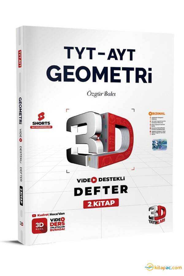 3D TYT-AYT GEOMETRİ 2.KİTAP VİDEO DESTEKLİ DEFTER - 1