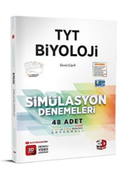 3D TYT BİYOLOJİ SİMULASYON DENEMELERİ - 3D YAYINLARI