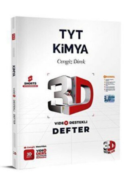 3D TYT KİMYA VİDEO DESTEKLİ DEFTER - 3D YAYINLARI