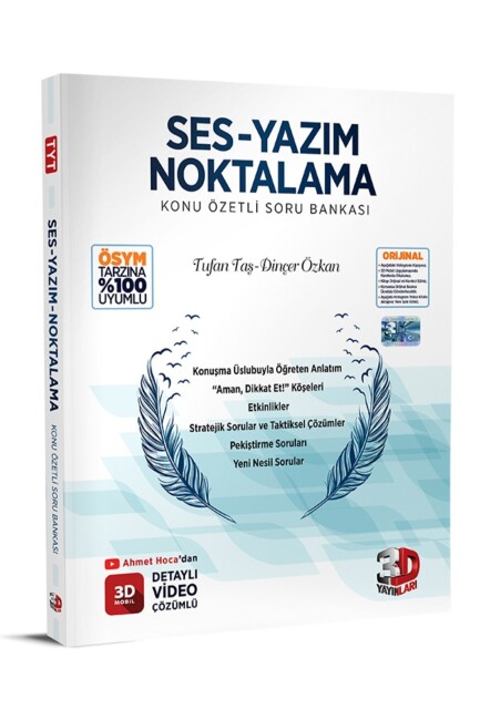 3D TYT SES YAZIM NOKTALAMA K.Ö.SORU BANKASI - 3D YAYINLARI