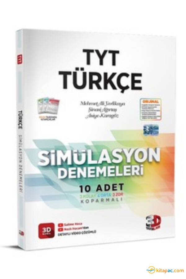 3D TYT TÜRKÇE SİMÜLASYON DENEMELERİ 10 ADET - 1