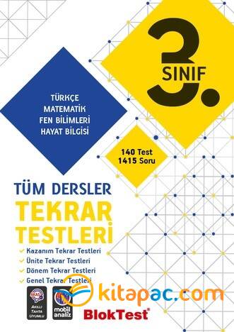 3.Sınıf BLOKTEST TÜM DERSLER Tekrar Testleri - 1