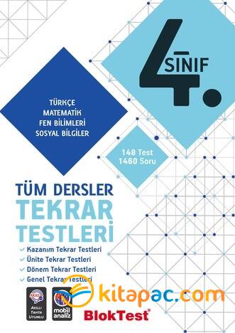 4.Sınıf BLOKTEST TÜM DERSLER Tekrar Testleri - 1