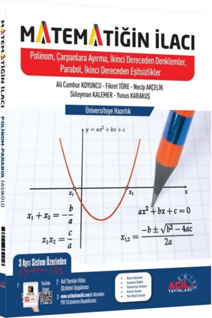 ACİL MATEMATİĞİN İLACI POLİNOMLAR , PARABOL - ACİL YAYINLARI