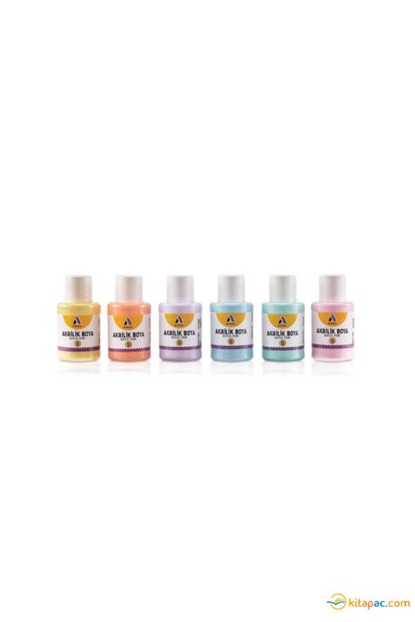 ADEL AKRİLİK BOYA 25ml. 6 Renk PASTEL RENKLER - 1