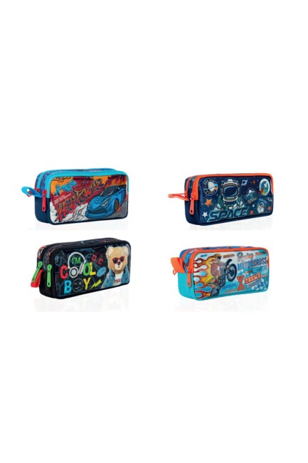 ADEL KİDS KALEM ÇANTASI KALEMLİK ÇİFT GÖZLÜ - ADEL