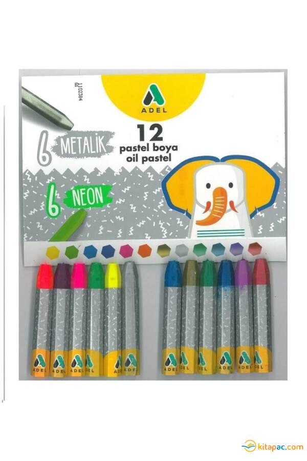 ADEL METALİK FOSFORLU PASTEL BOYA 12 li - 1