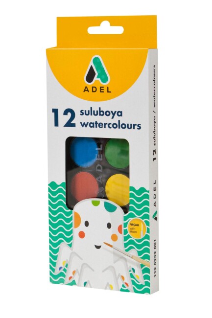 ADEL SULU BOYA 24 mm 12 RENK - ADEL