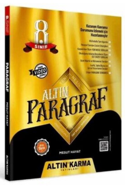 ALTIN KARMA 8.Sınıf ALTIN PARAGRAF Soru Bankası - ALTIN KARMA YAYINLARI