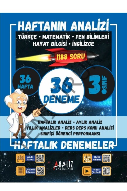 ANALİZ 3.Sınıf HAFTANIN ANALİZİ 36x36 DENEME - ANALİZ YAYINLARI