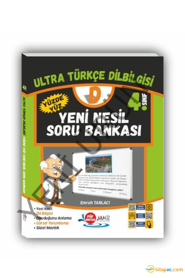 ANALİZ 4.Sınıf ULTRA TÜRKÇE DİLBİLGİSİ SORU BANKASI - 1