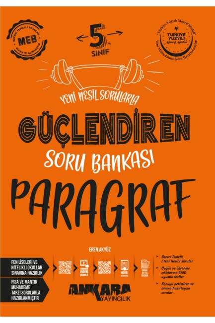 ANKARA 5.Sınıf GÜÇLENDİREN PARAGRAF Soru Bankası - ANKARA YAYINLARI