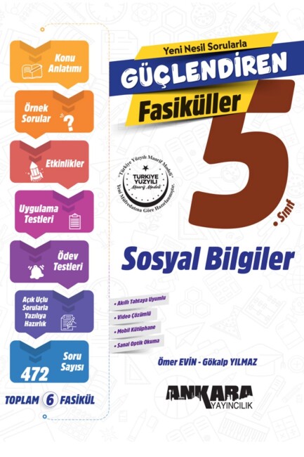 ANKARA 5.Sınıf GÜÇLENDİREN SOSYAL BİLGİLER FASİKÜLLER - ANKARA YAYINLARI