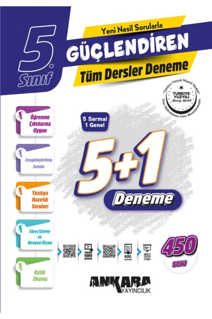 ANKARA 5.Sınıf GÜÇLENDİREN TÜM DERSLER Deneme - ANKARA YAYINLARI