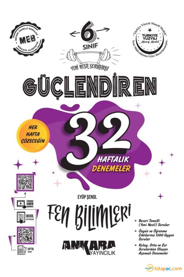 ANKARA 6.Sınıf FEN BİLİMLERİ GÜÇLENDİREN 32 HAFTALIK DENEME - 1