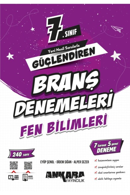ANKARA 7.Sınıf GÜÇLENDİREN FEN BİLİMLERİ BRANŞ DENEMELERİ - ANKARA YAYINLARI