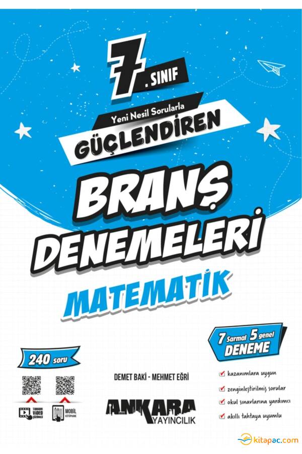 ANKARA 7.Sınıf GÜÇLENDİREN MATEMATİK BRANŞ DENEMELERİ - 1