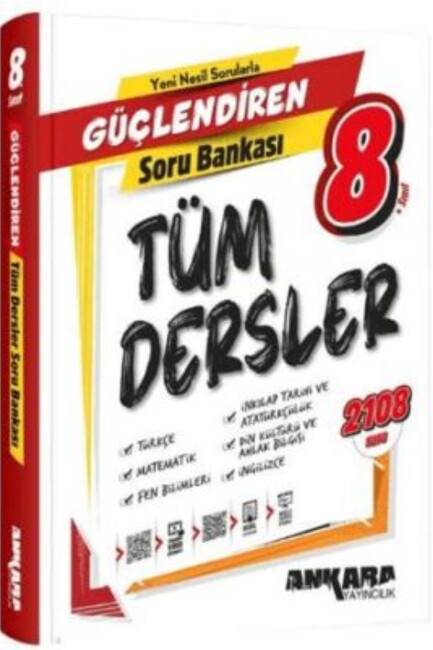 ANKARA 8.SINIF GÜÇLENDİREN TÜM DERSLER SORU BANKASI - ANKARA YAYINLARI