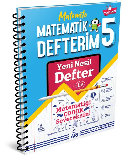 ARI 5.Sınıf MateMito MATEMATİK Defterim + Kavram Haritası - ARI YAYINLARI