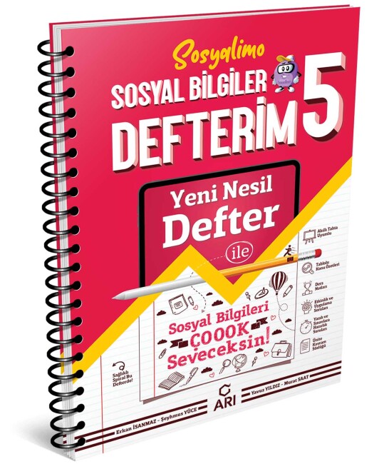 ARI 5.Sınıf Sosyalimo SOSYAL BİLGİLER Defterim + Deneme - ARI YAYINLARI