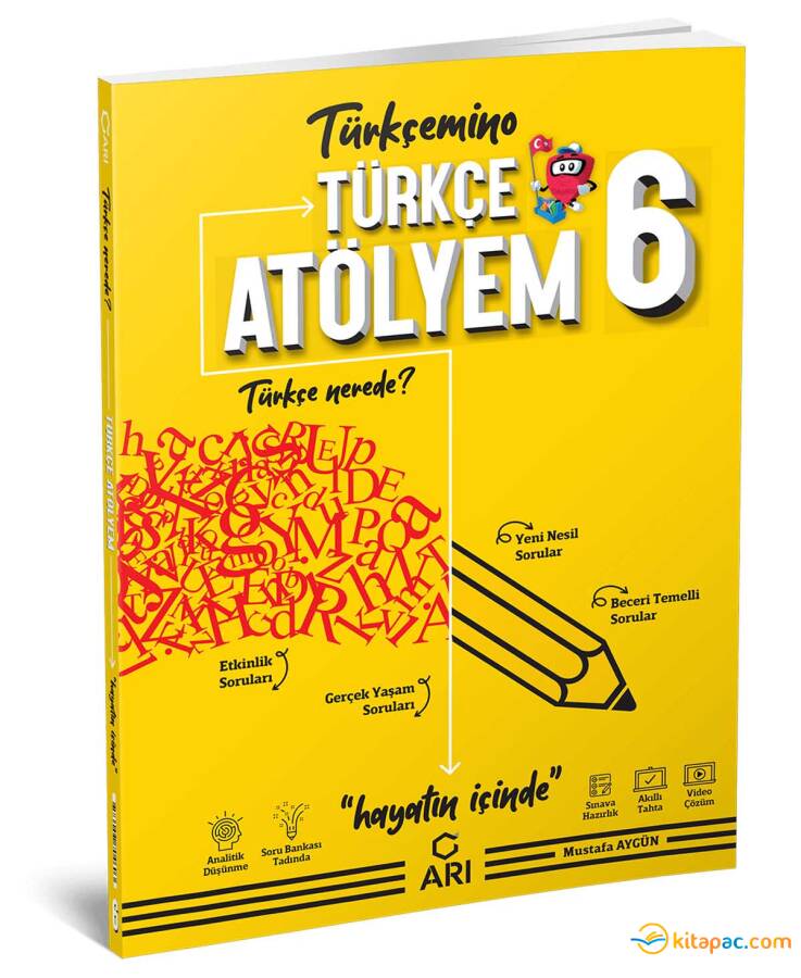 ARI 6.Sınıf TÜRKÇEMİNO TÜRKÇE ATÖLYEM + Yazılı Eki - 1