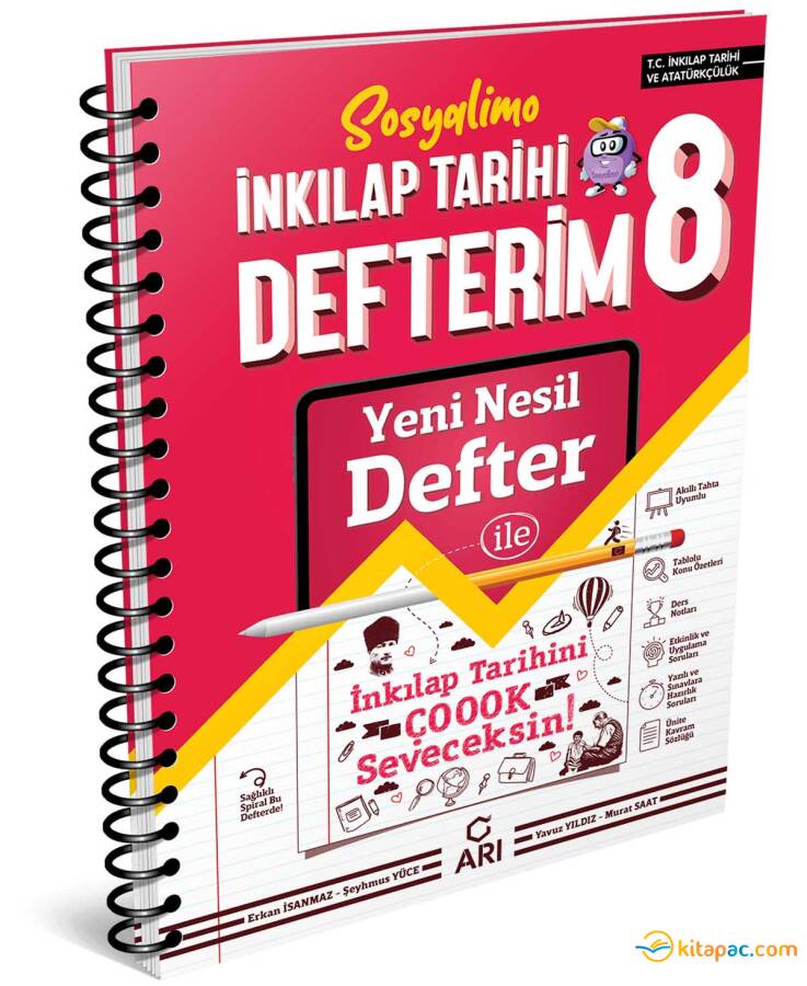 ARI 8.Sınıf Sosyalimo İNKİLAP TARİHİ Defterim + Deneme - 1