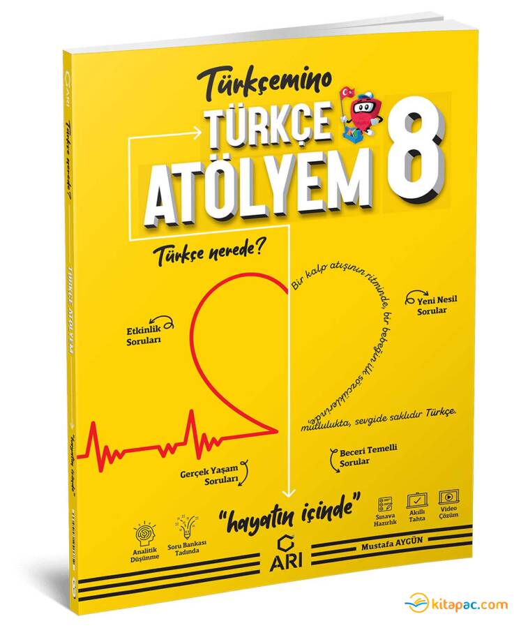 ARI 8.Sınıf TÜRKÇEMİNO TÜRKÇE ATÖLYEM + Yazılı Eki - 1