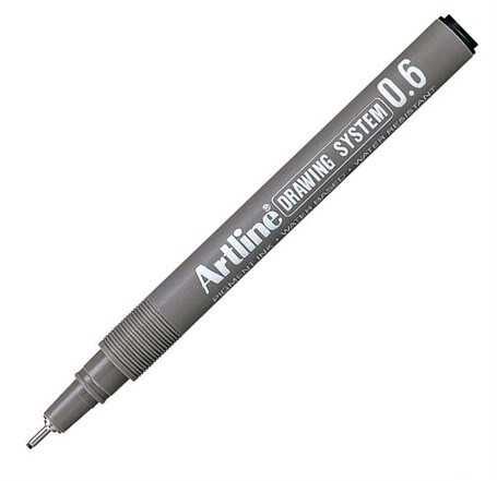 ARTLİNE 0,6MM EK-236 ÇİZİM KALEMİ - SİYAH - ARTLİNE