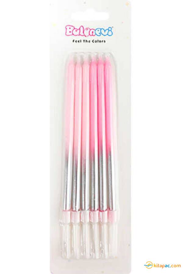 GOLD - MAKARON AÇIK PEMBE MUM 6'LI - 1
