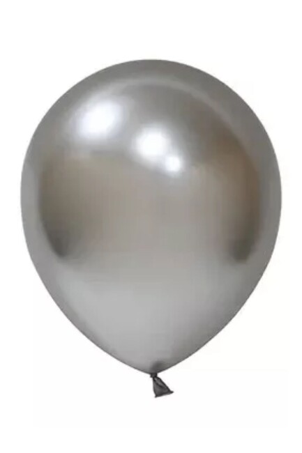 BALONEVİ 18'' KROM BALON SİLVER 10'LU - BALONEVİ