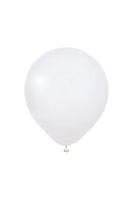 BALONEVİ 18'' PASTEL BALON BEYAZ 10'LU - BALONEVİ