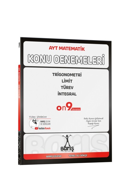 BARIŞ YAYINLARI AYT MATEMATİK TRİGONOMETRİ LİMİT TÜREV İNTEGRAL KONU DENEMELERİ - BARIŞ YAYINLARI