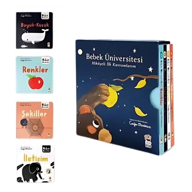 BEBEK ÜNİVERSİTESİ 1- HİKAYELİ İLK KAVRAMLARIM SET ( 4 KİTAP) - Sincap Kitap