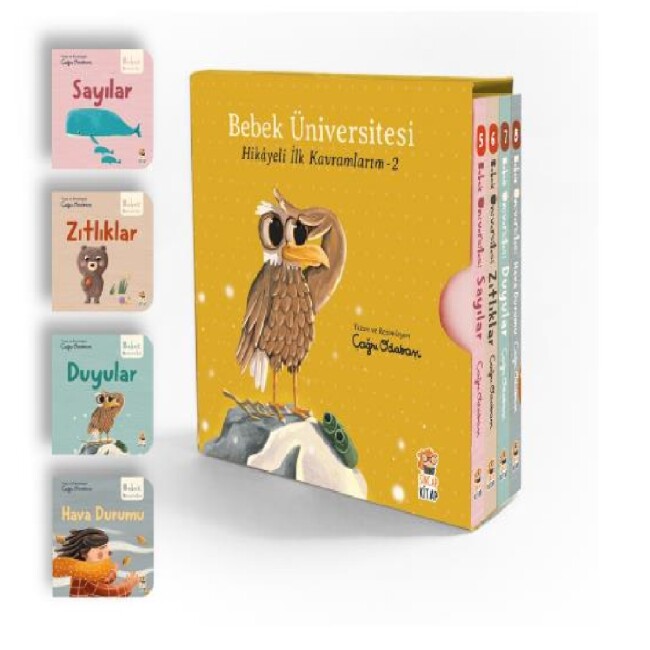 BEBEK ÜNİVERSİTESİ 2- HİKAYELİ İLK KAVRAMLARIM SET ( 4 KİTAP) - Sincap Kitap