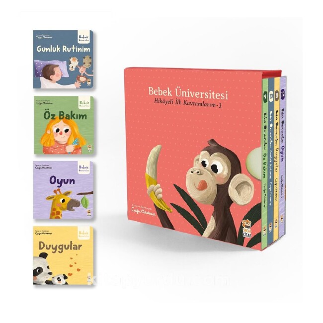 BEBEK ÜNİVERSİTESİ 3-HİKAYELİ İLK KAVRAMLARIM SET (4 KİTAP) - Sincap Kitap