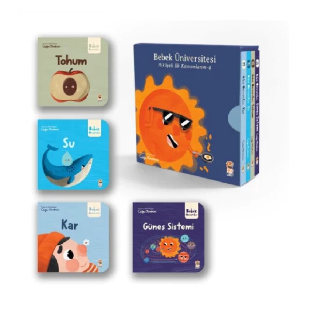 BEBEK ÜNİVERSİTESİ 4-HİKÂYELİ İLK KAVRAMLARIM SET ( 4 KİTAP) - Sincap Kitap