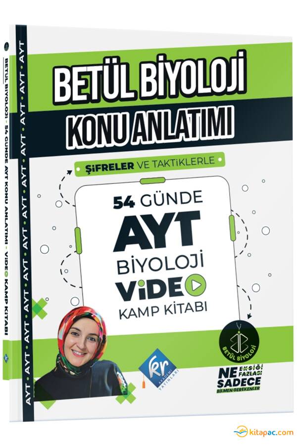 BETÜL BİYOLOJİ KONU ANLATIMI 54 Günde AYT BİYOLOJİ Video Kamp Kitabı - 1