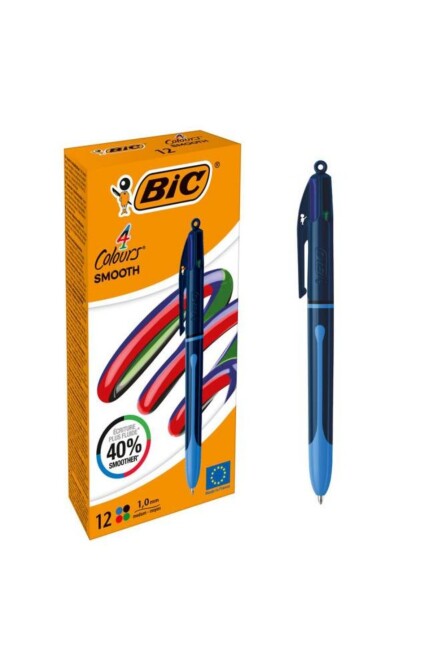 BİC TÜKENMEZ KALEM 4 Renk SMOOTH DROP - BİC
