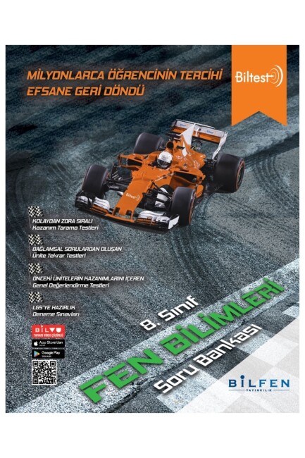 BİLFEN 8.Sınıf BİLTEST FEN BİLİMLERİ Soru Bankası - BİLFEN YAYINLARI