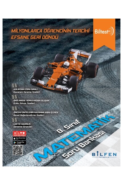 BİLFEN 8.Sınıf BİLTEST MATEMATİK Soru Bankası - BİLFEN YAYINLARI