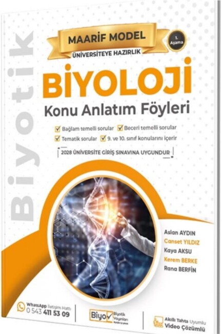 BİYOTİK Ü.H. BİYOLOJİ MAARİF MODEL KONU ANLATIM FÖYLERİ - BİYOTİK YAYINLARI
