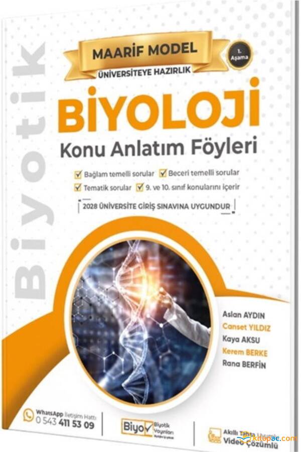 BİYOTİK Ü.H. BİYOLOJİ MAARİF MODEL KONU ANLATIM FÖYLERİ - 1
