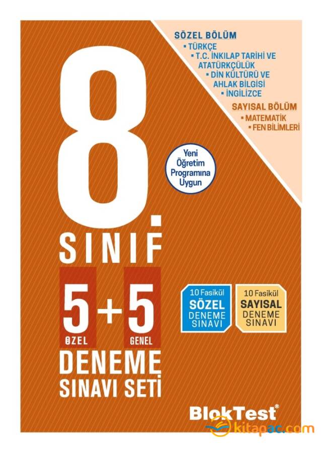 BLOKTEST 8.Sınıf 5+5 DENEME SINAVI SETİ - 1