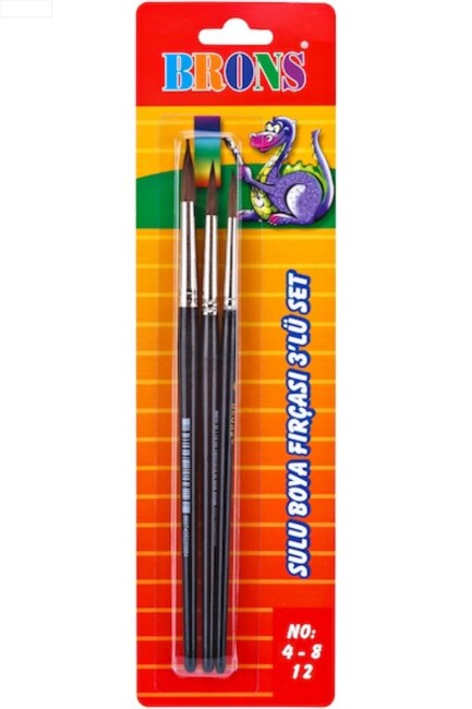 BRONS 145 Serisi SULU FIRÇA 3 lü (4/8/12) - BRONS